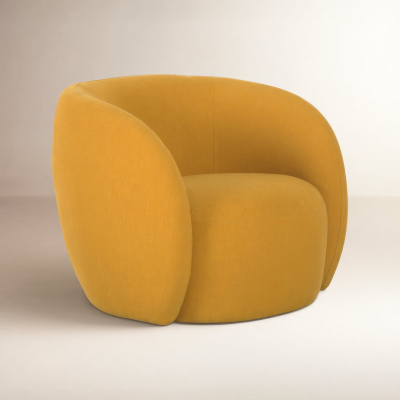 Chaise d'appoint d'extérieur Millen, Tissage de performance jaune foncé