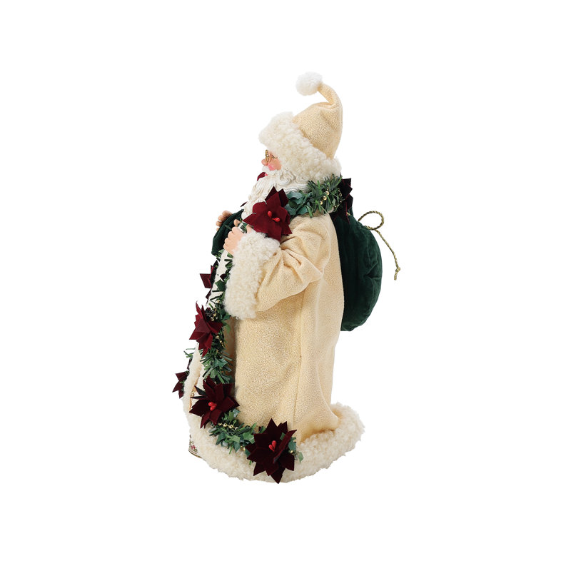 Figurine de père Noël possible poinsettia