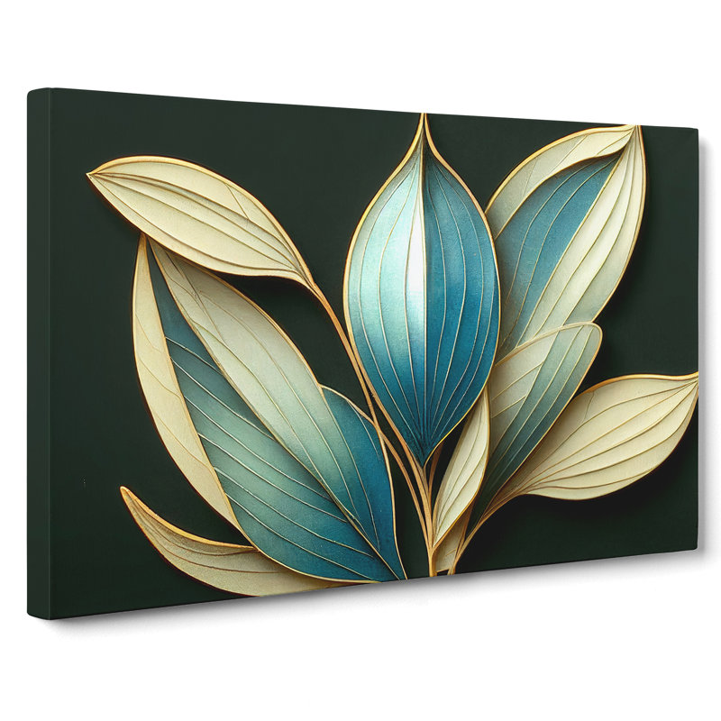 Deco Plant Leaf Vol.4 - Wrapped Canvas, 50cm H x 76cm W x 3cm D