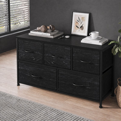 Kathiria 39.4"W 5 Drawer Small Dresser, Kid Dresser