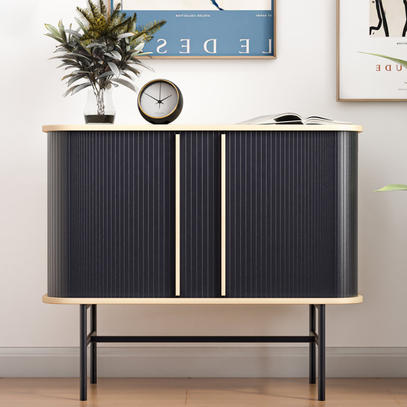 Makhai 100cm Wide Sideboard, Natural/Black
