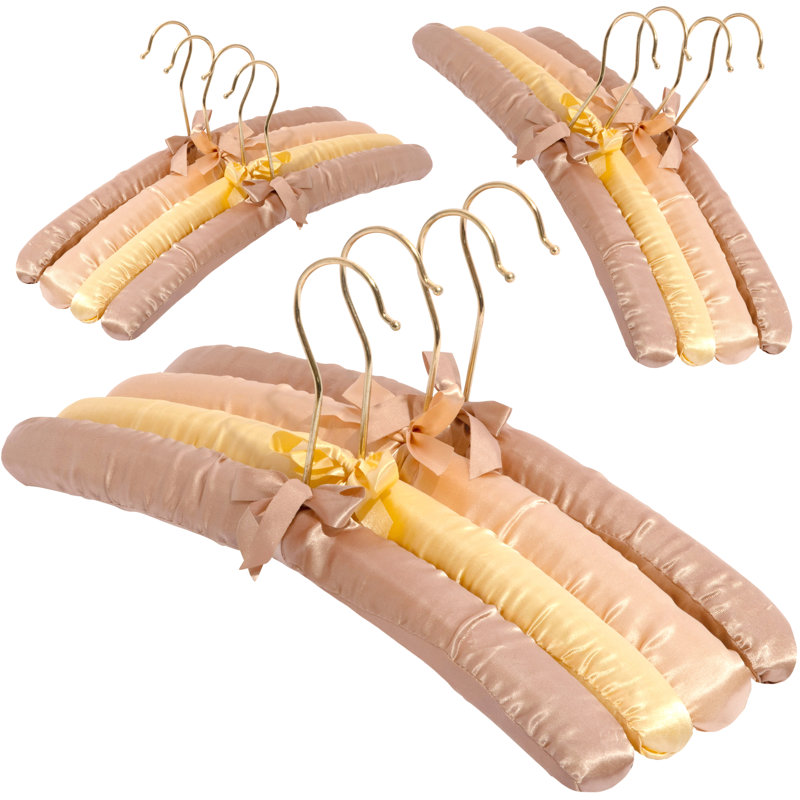 Cintres rembourrés en tissu pour femme, Brun clair