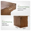 Farmhouse Solid Wood Coffee Table with Thick Top, Rectangular Rustic Centre Table for Living Room