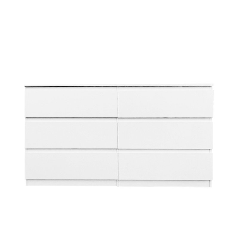 6 Drawer 55" W Double Dresser