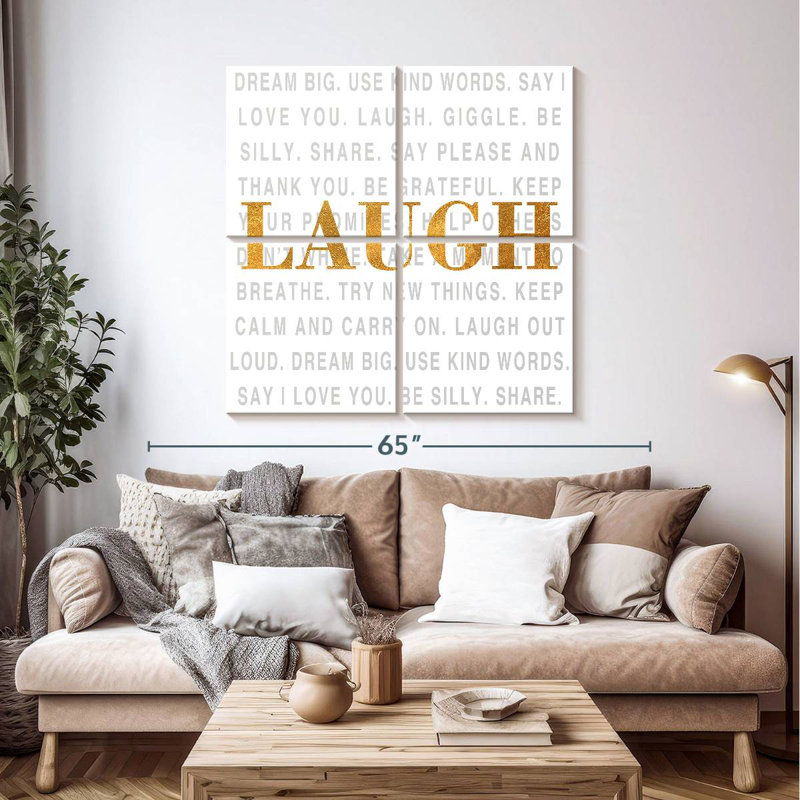 Tergel Gold Love Type Laugh, 45" H x 45" W