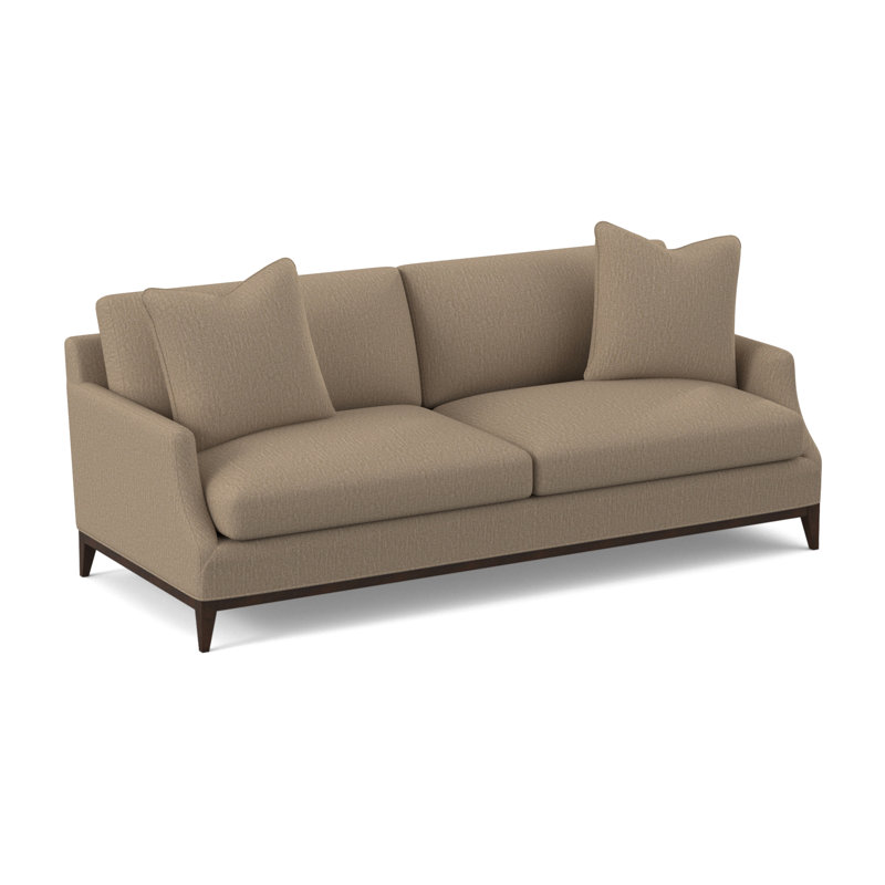 Porter Sofa, American Walnut, Filigree Ivory 100% Polyester