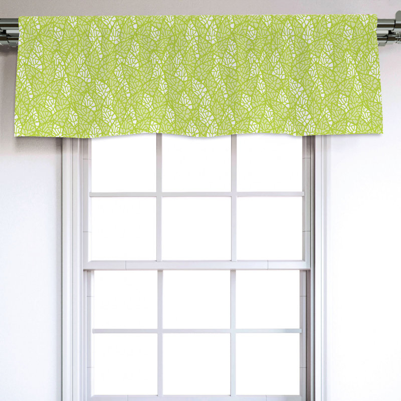 Sateen Floral Ruffled Window Valance