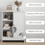 Armoire de rangement autoportante blanche