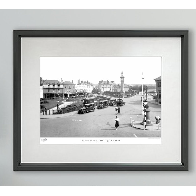 Barnstaple, the Square 1935 1 Piece Single Picture Frame Wall Art, 28cm H x 36cm W x 2.3cm D