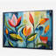 «Green Mid Century Mod Nature II», art mural abstrait en acrylique de style Mid-Century pour la cuisine-313205623