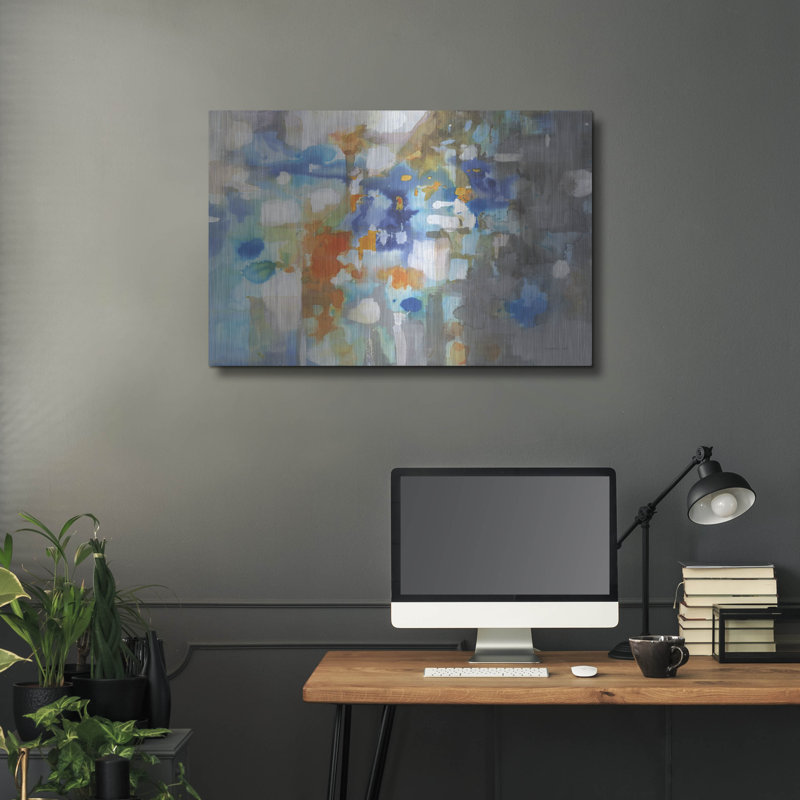Art mural en métal Wrought Studio ™ «Andes Ink Stain» par Danhui Nai, H 24 po x l 24 po