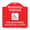 Enseigne Signmission Designer Series - Réservé aux camionnettes de stationnement accessibles, les contrevenants seront punis (avec graphique) | Panneau architectural rouge et blanc en aluminium de gros calibre 18 po x 18 po | Fabriqué aux États-Unis