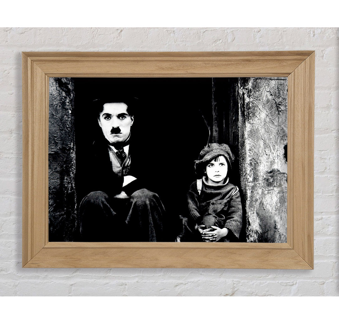 Charlie Chaplin The Kid - Einzelner Bilderrahmen Kunstdrucke