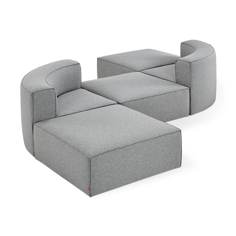 Mix Modular Modular Sectional, Parliament Stone