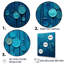 «Abstract Rainy Blue Collage», art sur toile à formes abstraites-1227931407-1227931441