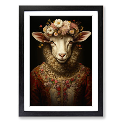 Sheep Baroque Art - Framed Print