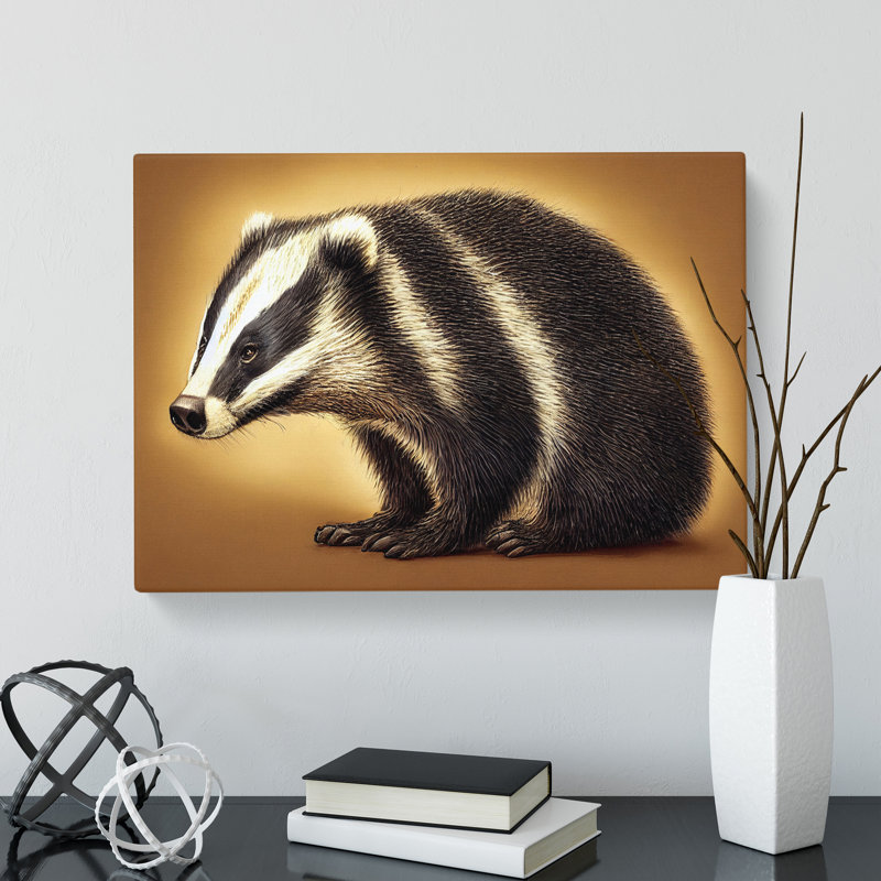 Face Of The Badger - Wrapped Canvas, 35cm H x 50cm W x 3cm D