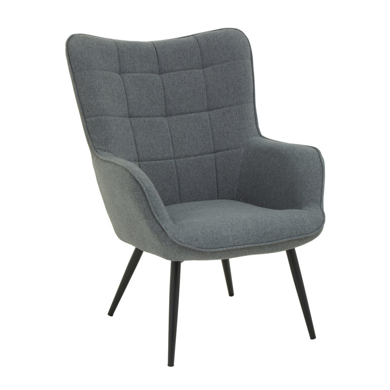 Santino Upholstered Armchair, Grey