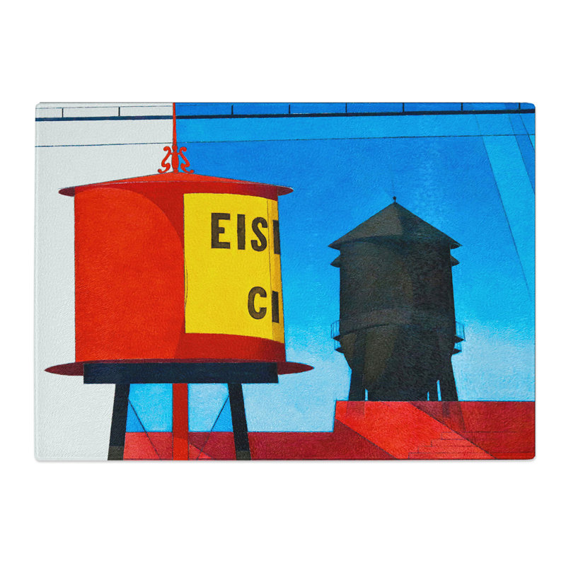 Water Tower by Charles Demuth Chopping Board, 0.4cm H x 28.5cm W x 39cm L