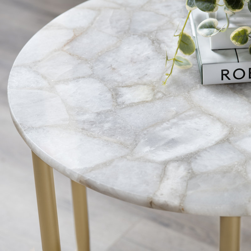 Tira Stone Top End Table