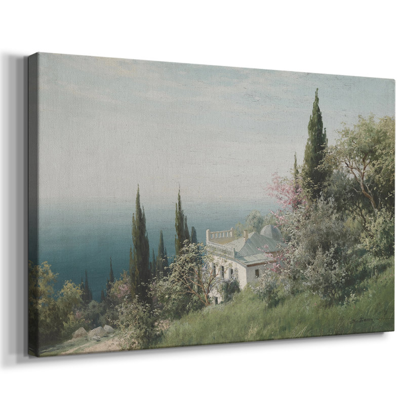 Paysage rétro - DCCXCIV sur toile, H 19 po x l 28 po