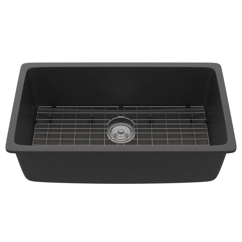 Évier de cuisine StoneCore à une cuve de 76 cm (30 pouces) couleur graphite avec accessoires