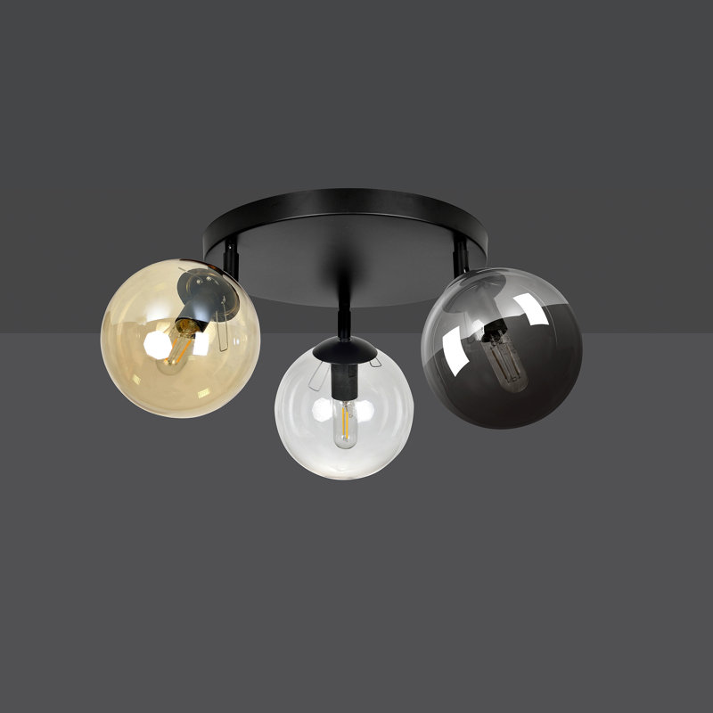 Cadense Glass Spotlight, Graphite/Amber/Transparent