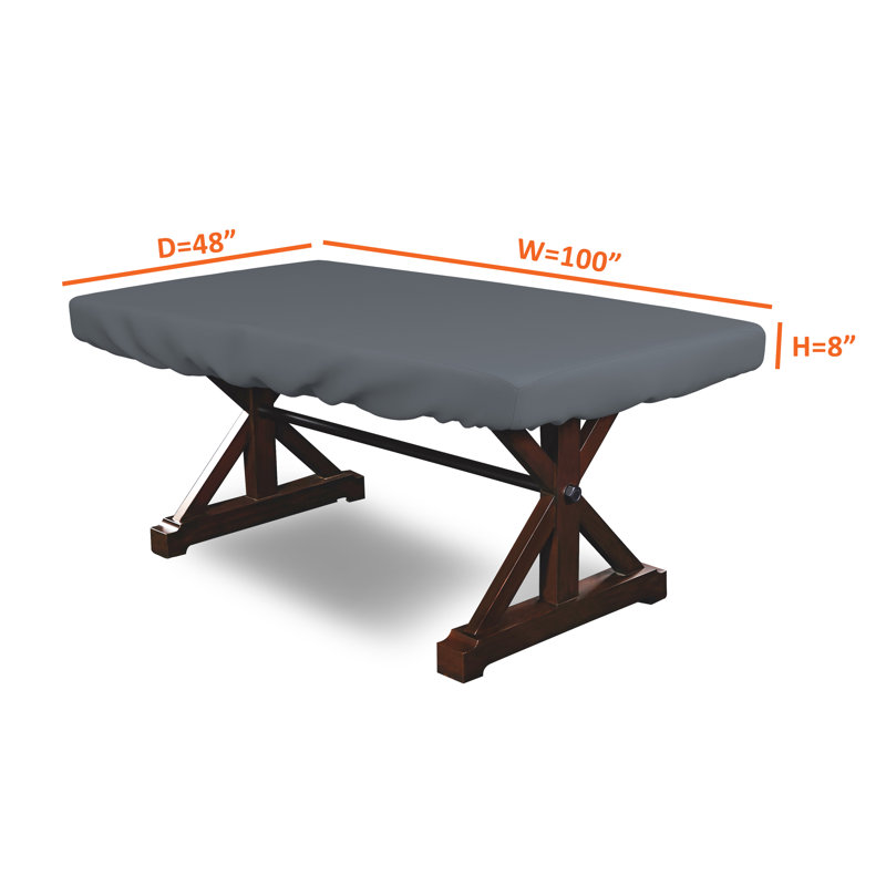 Blue Elephant Poker Table Cover, Grey, 121.9cm L x 254cm W