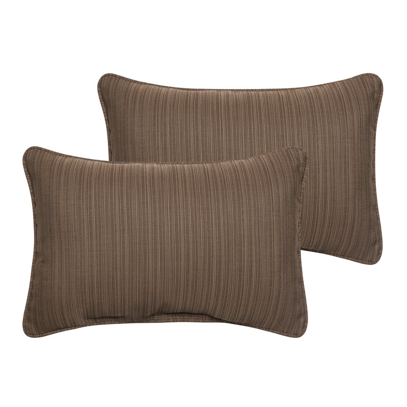 Alarise Striped Outdoor Reversible, Sand, 13" H x 20" W, Solid Color