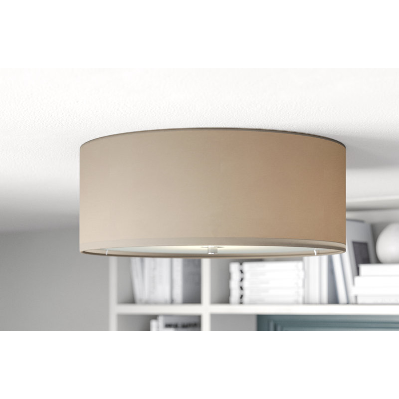 Patience Fabric Flush Mount, Taupe