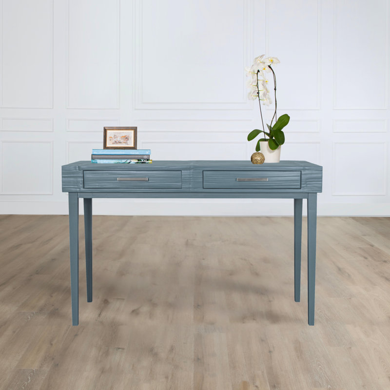 Bureau en bois massif Andros, Bleu régate