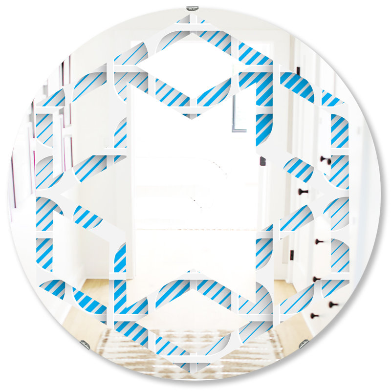 Miroir mural éclectique 3D, H 31,5 po x l po