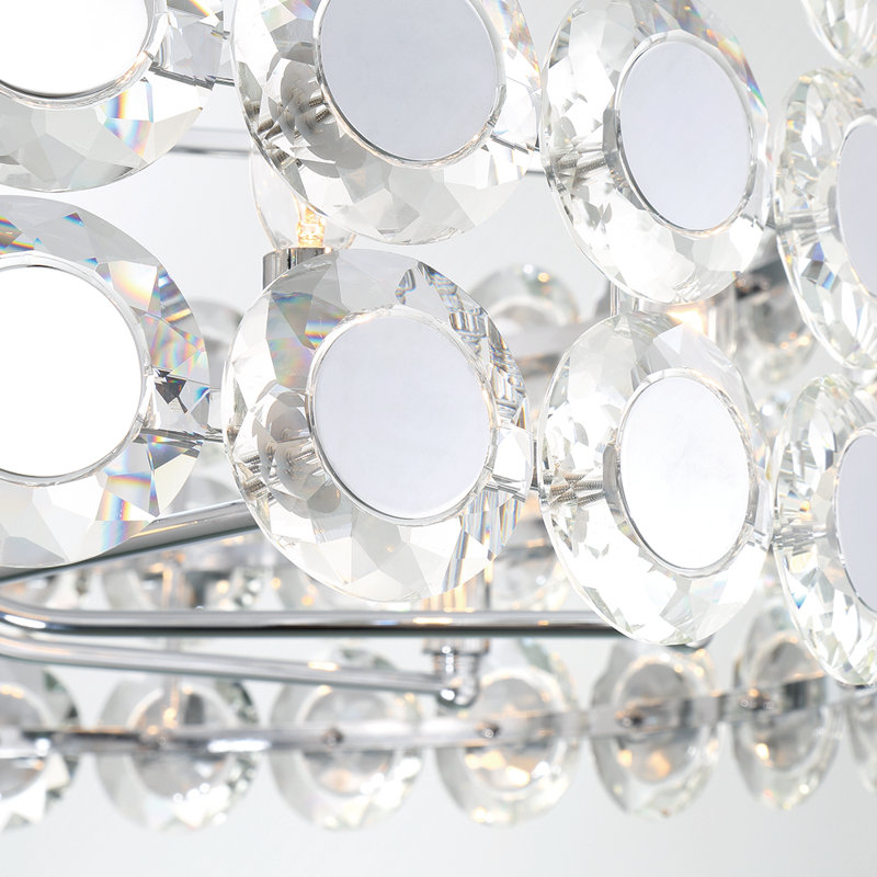 Perrene 8 light Chandelier in Chrome