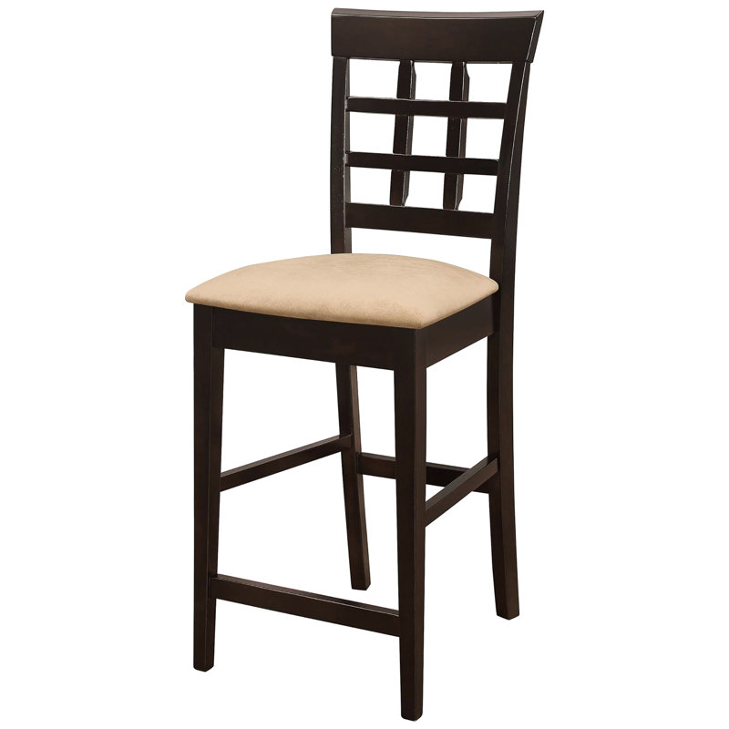 2 tabourets de comptoir de hauteur en cappuccino et beige - rehaussent vos tabourets décontractés