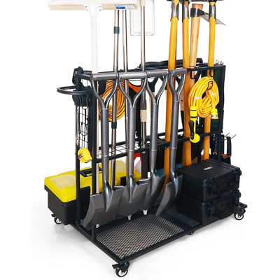 Organisateur d'outils de jardin - Rangement et organisation robustes pour garage à roulettes
