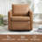 28.5" Wide Modern Soft Linen Upholstered Accent Chair with Swivel