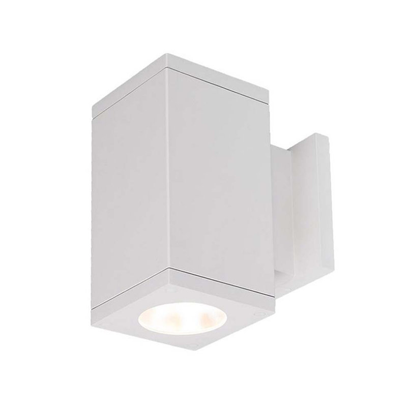 Applique à bras pour l’extérieur à del cubes architectural, Blanc