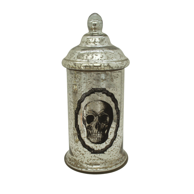 Tête de mort Santeria, H 16,5 po x l 7,5 po x P 7,5 po