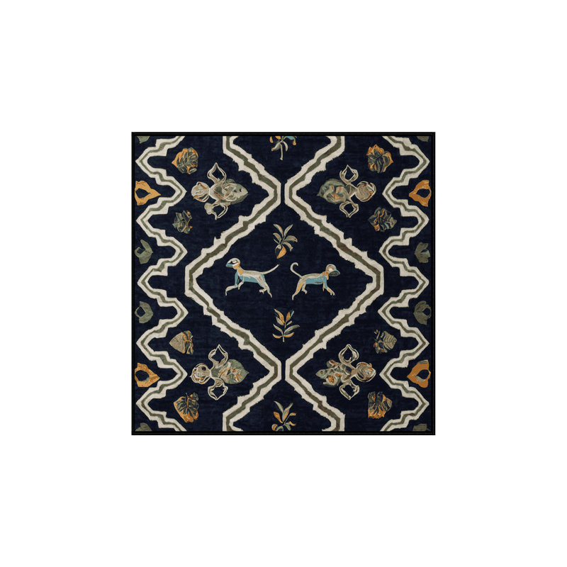 Tapis gris soyeux et moelleux, Carré 3 pi