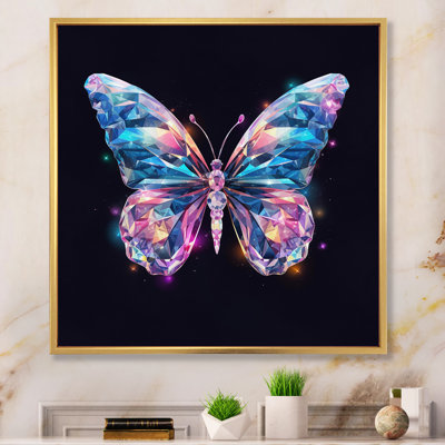 Diamond Butterfly I - Animals Canvas Print
