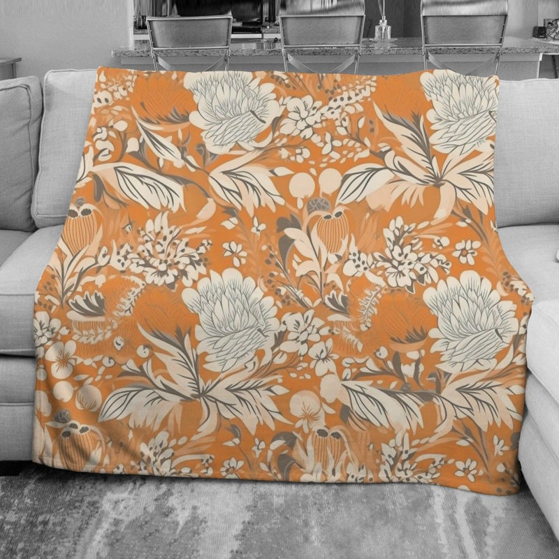  Couverture en molleton Botanical, L 51 po x L 60 po