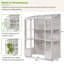 Cadre froid en bois 78 po avec 4 lanterneaux indépendants et 2 tablettes centrales pliantes, serre extérieure-129502942