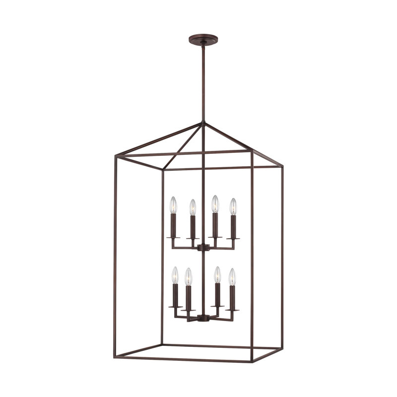 Ellis 8-Light Chandelier, Non, H 38 po x l 22 po x P 22 po, Bronze