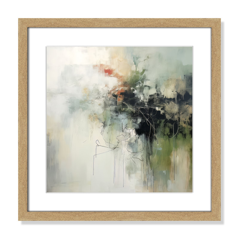 «Green Abstraction I Print» par Irena Orlov, Imprimé mat, Naturel, L 17 po x H 17 po