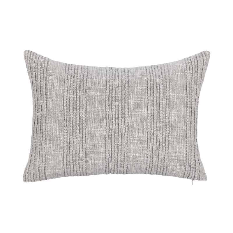Gratitude Indoor/Outdoor Pillow Cover & Insert, Rectangle 14"H x 20"W, Gray