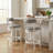 Hanover Swivel Counter Height Bar Stool, 26-Inch Seat Height, White and Gray, Set of 2-111912706-111912703