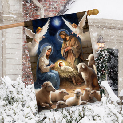 Christ Is Born House Flag 28x40