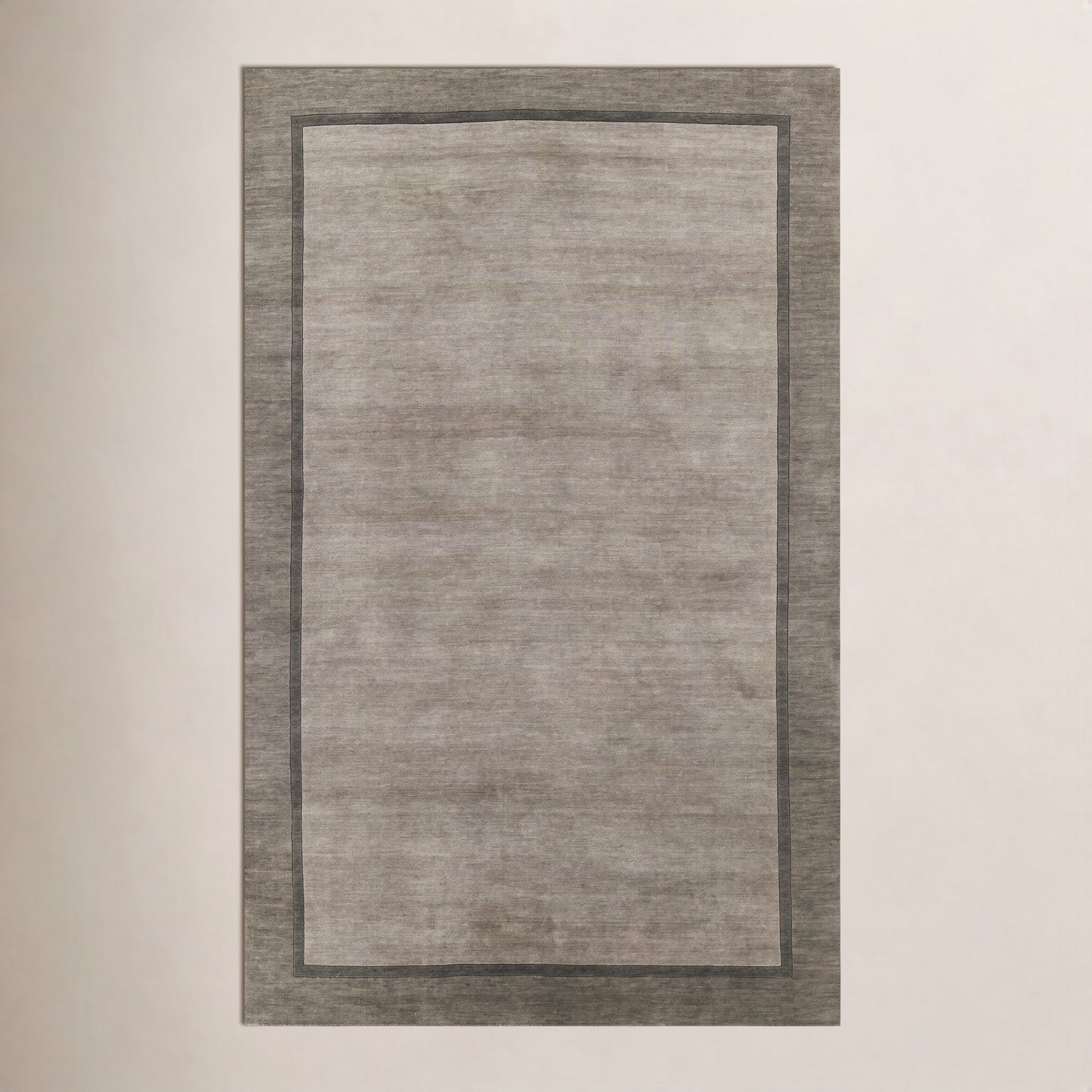 Zaley Gray Hand-Tufted Wool Rug, Rectangle 9' x 12'