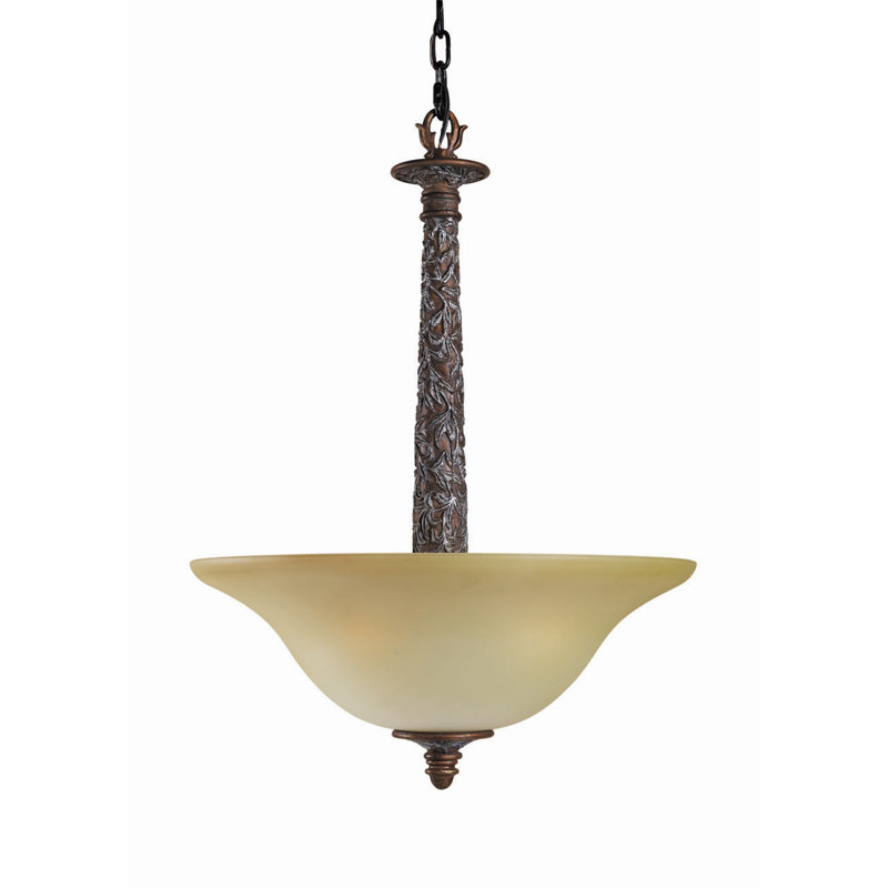 Luminaire suspendu bol 3 lumières unique Metts