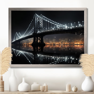 Black Bridge Of Light - Architecture Wall Art Prints